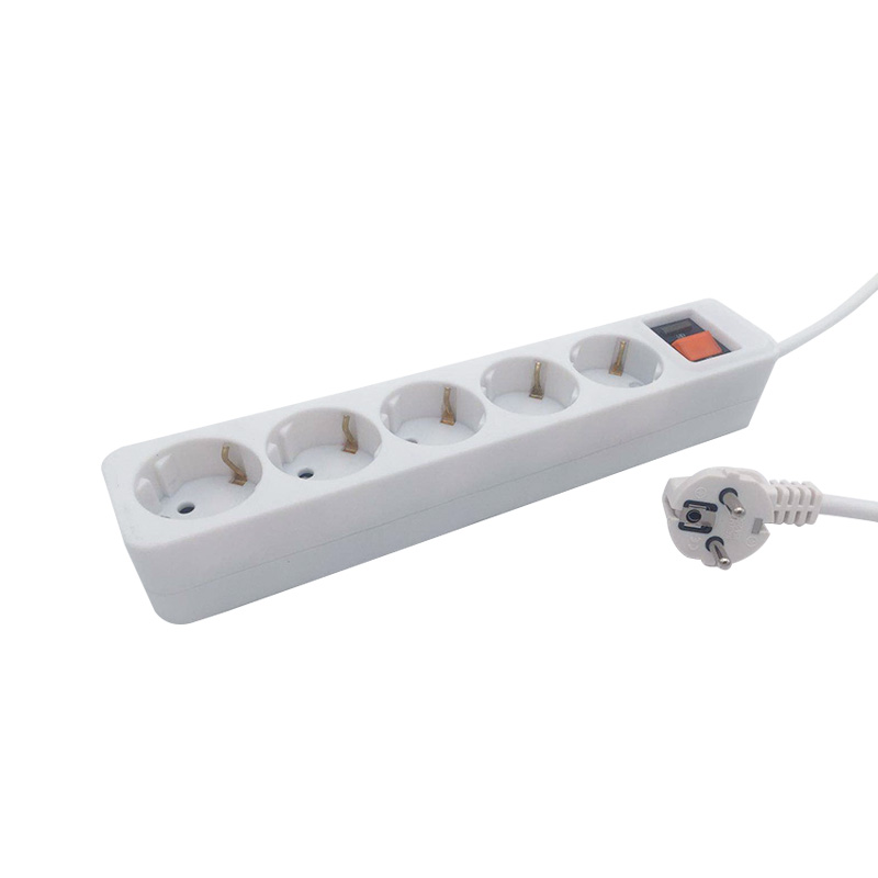 PPマテリアル1.0mm²5アウトレットEU標準ソケット PPマテリアル1.0mm²5アウトレットEU標準ソケット